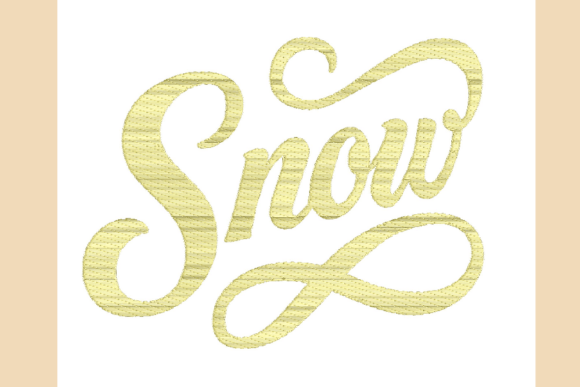A Designer's Review of the Snow Lettering Script Embroidery Font