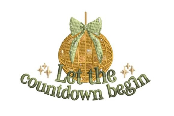 Let the Countdown Begin: A Dazzling Embroidery Design for Celebrations