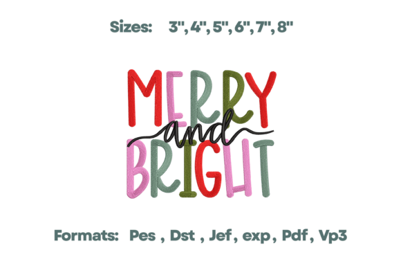 Merry and Bright Christmas Lettering for Etsy Sellers