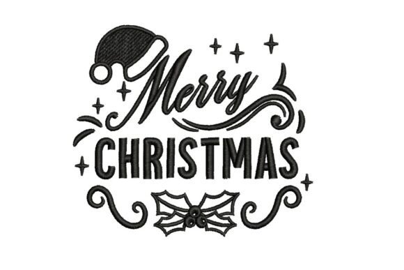 Merry Christmas Typography with Santa Hat Review
