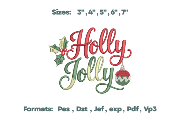 Reviewing Holly Jolly Ornament Script Embroidery