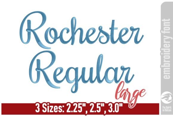 Rochester Embroidery Font – Large