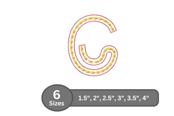 Rope Twist Alphabet -C: A Festive Font for Holiday Embroidery Projects